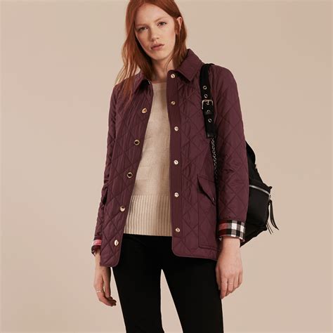 burberry check diamond quilted jacket|Burberry diamond quilted jacket sale.